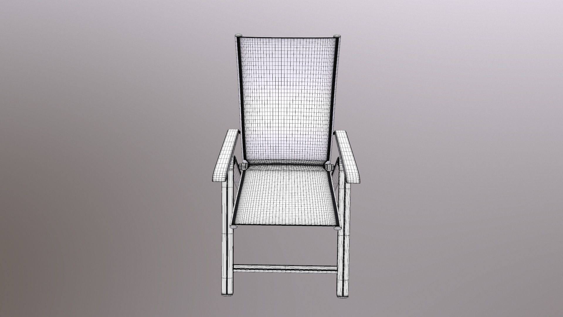 Folding Chair with Armrests 3D model_14