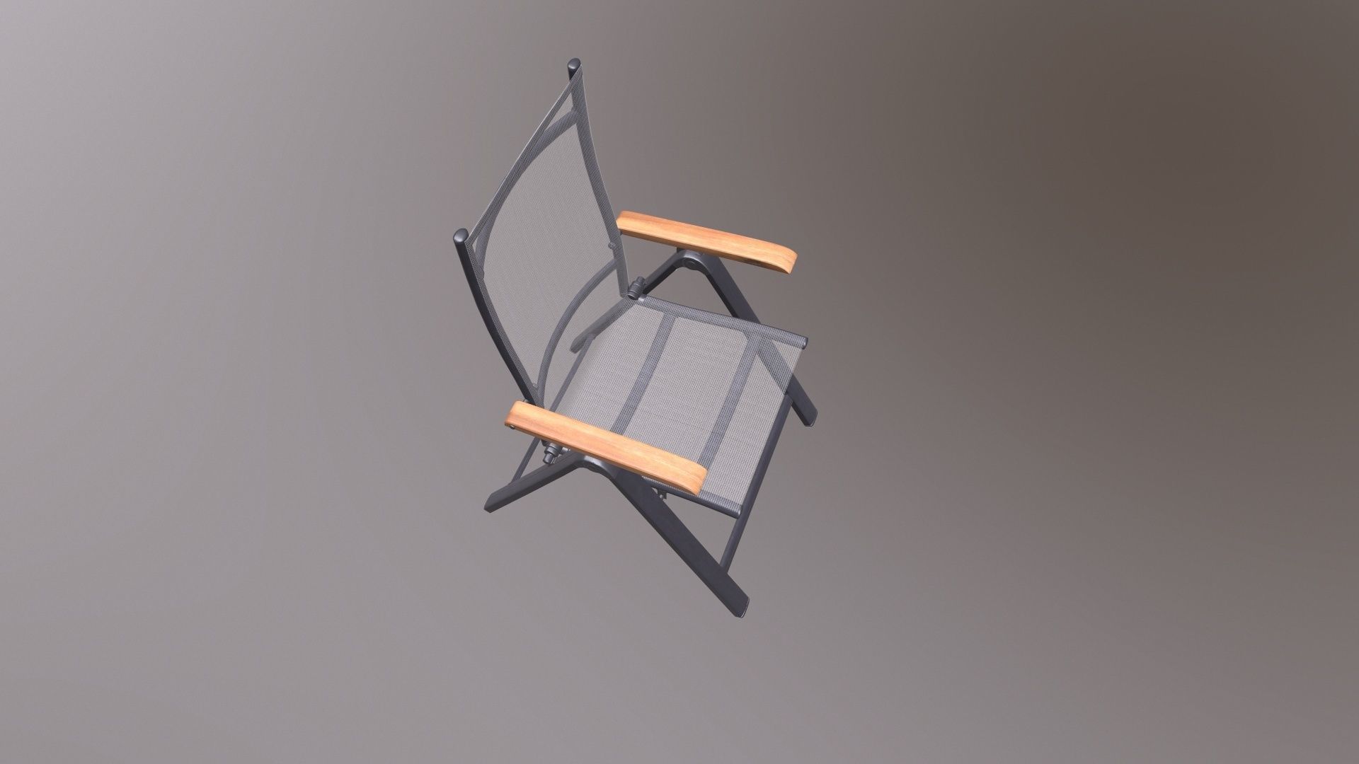 Folding Chair with Armrests 3D model_12