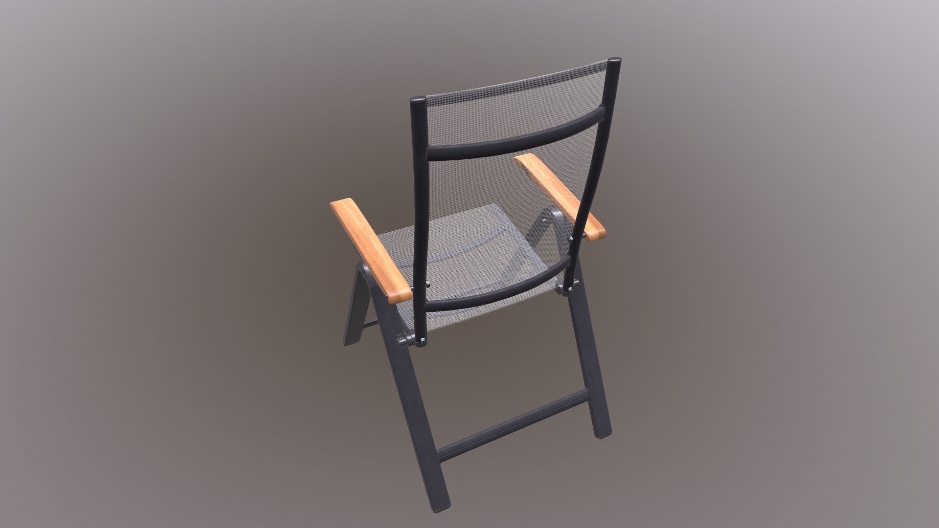 Folding Chair with Armrests 3D model_5