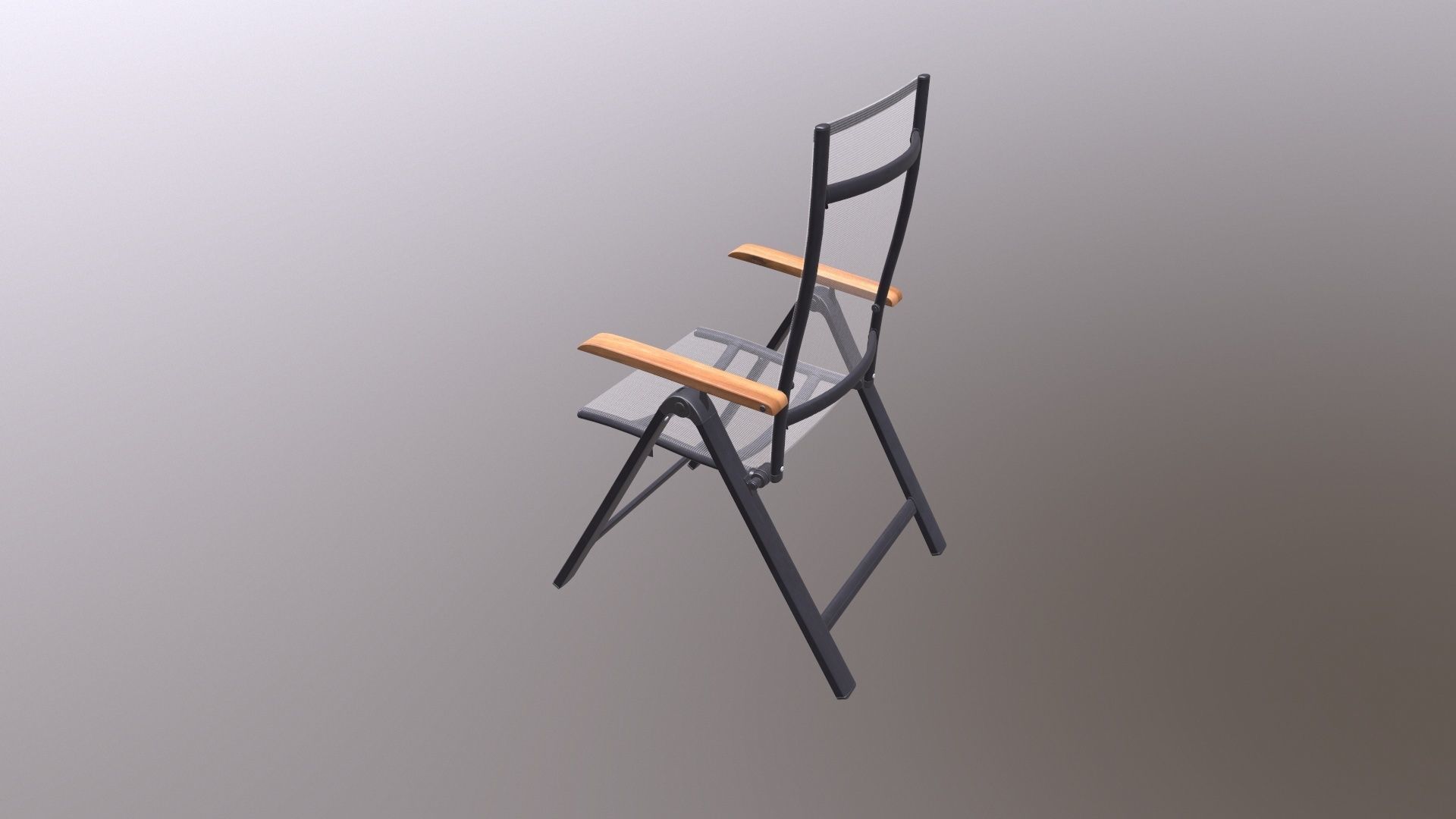 Folding Chair with Armrests 3D model_11