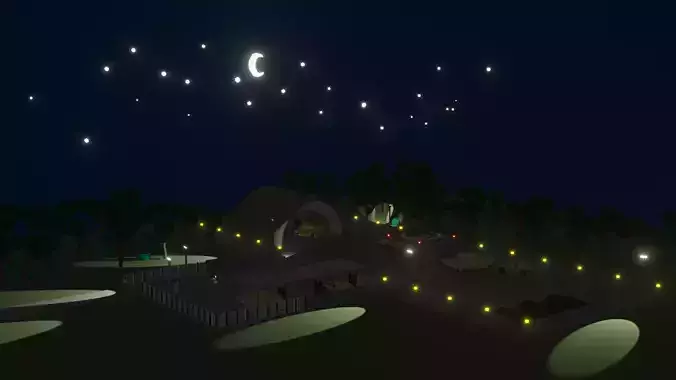 Military Base Low Poly