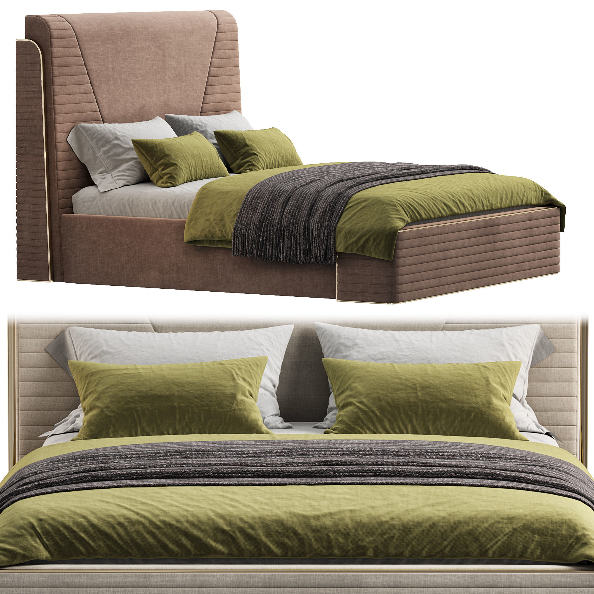 Bed Colection 1 - 4 Items 3D model  3D model_13