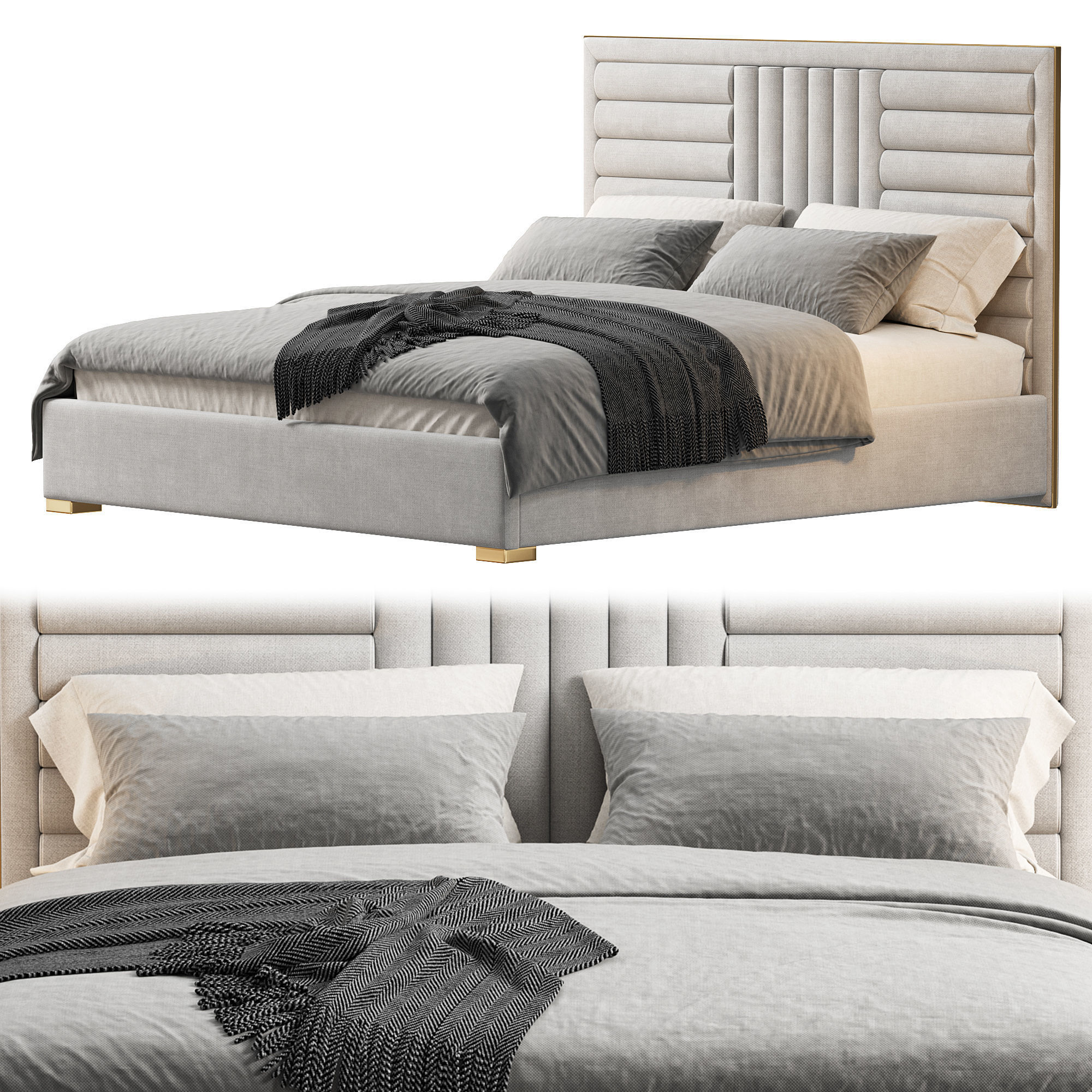 Bed Colection 1 - 4 Items 3D model  3D model_12