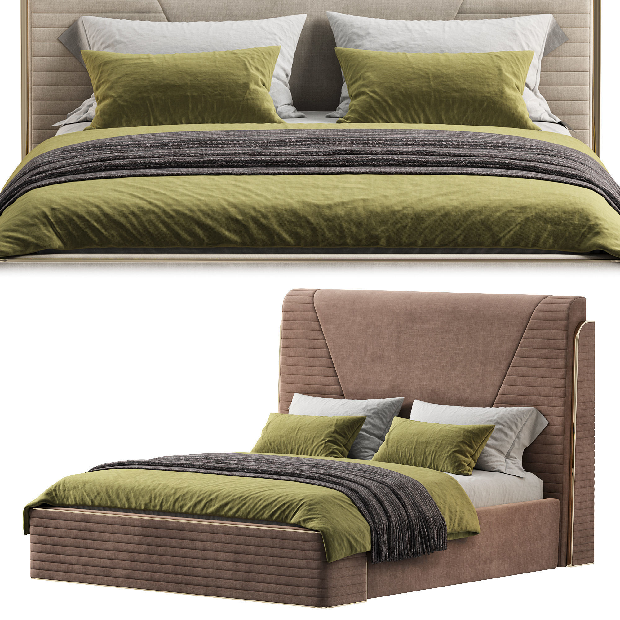 Bed Colection 1 - 4 Items 3D model  3D model_10