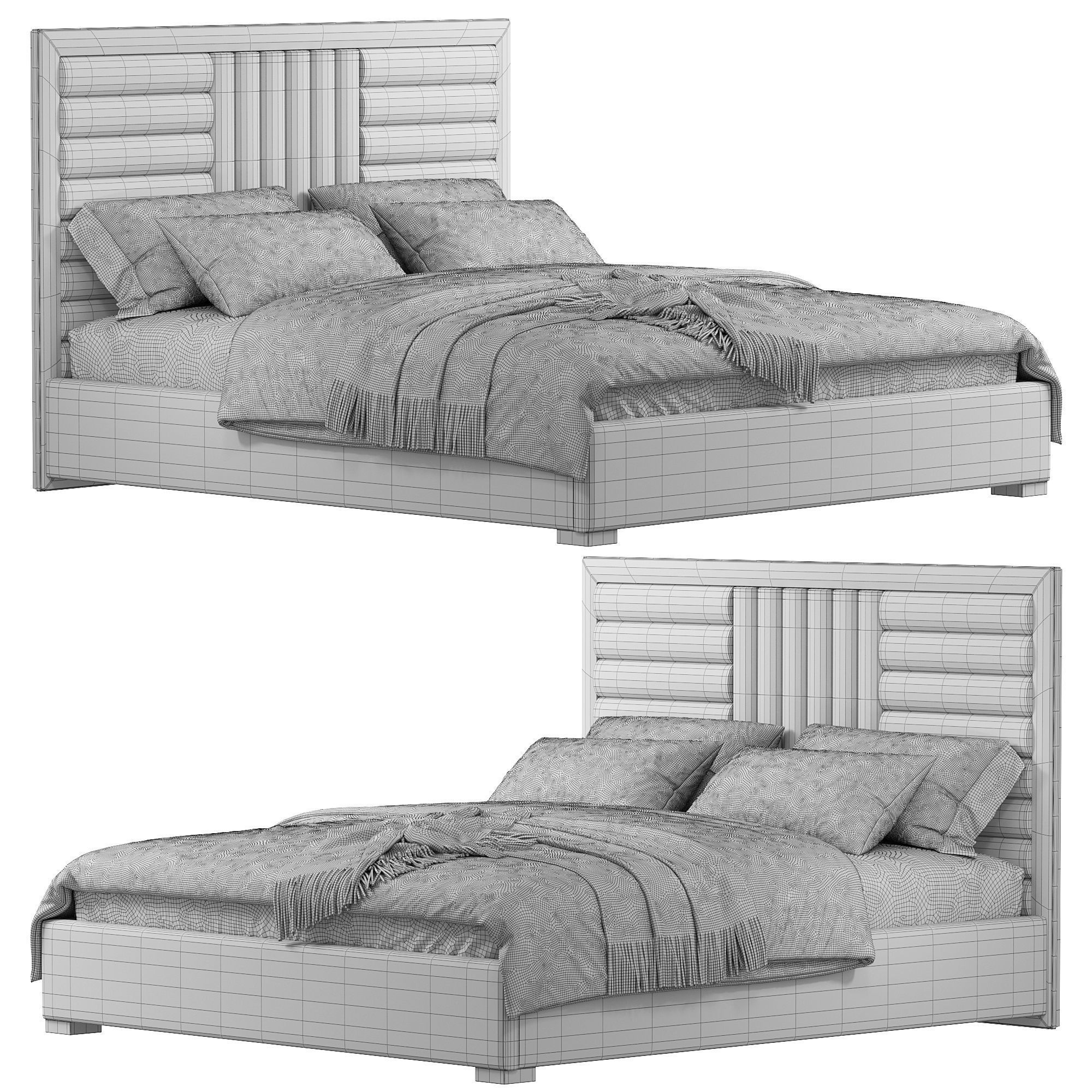 Bed Colection 1 - 4 Items 3D model  3D model_20