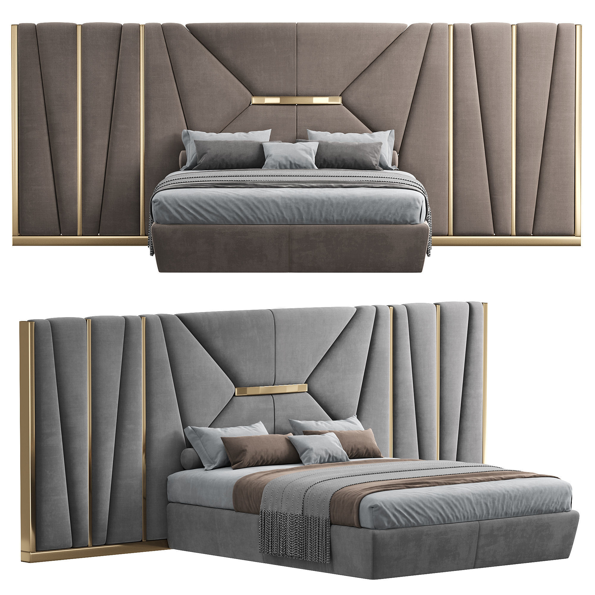 Bed Colection 1 - 4 Items 3D model  3D model_5