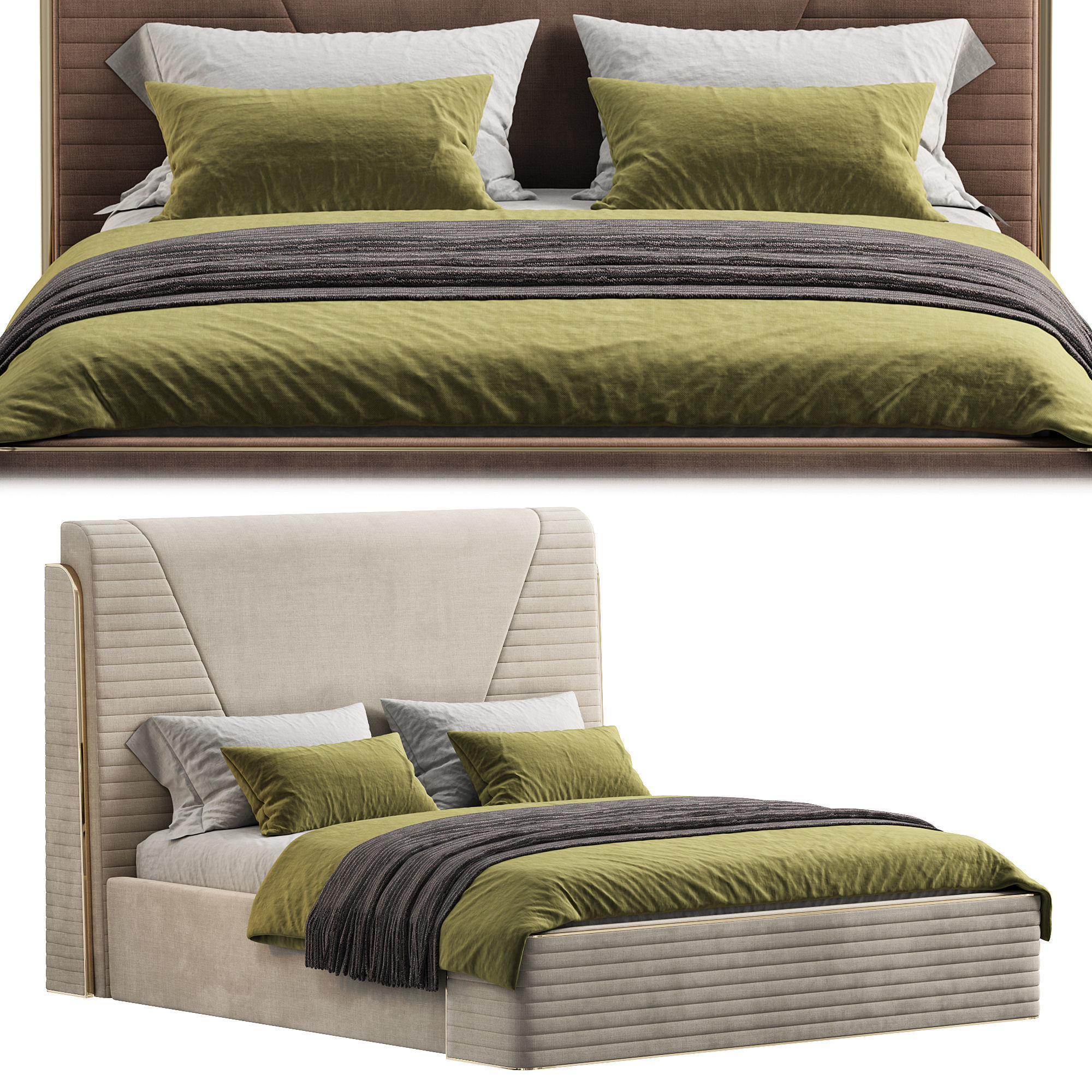 Bed Colection 1 - 4 Items 3D model  3D model_6