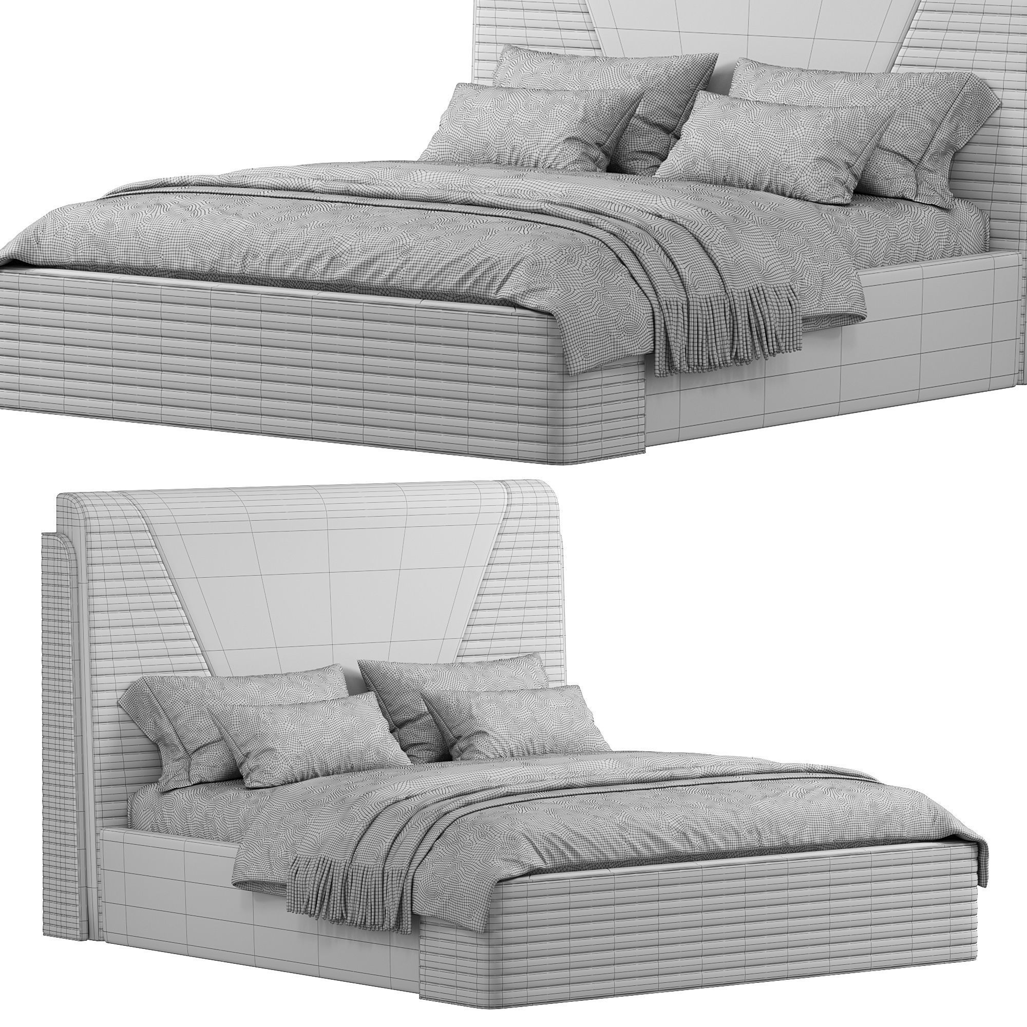 Bed Colection 1 - 4 Items 3D model  3D model_18