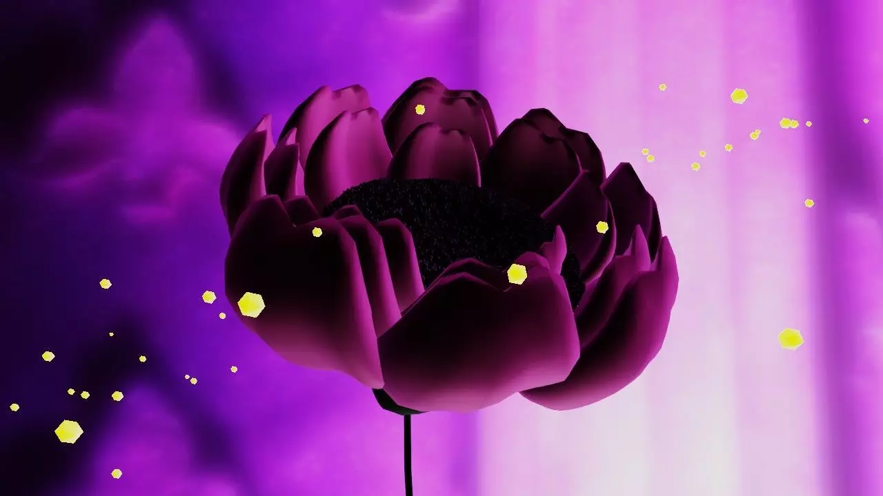 Flower Petal Leaves Lights 3D model