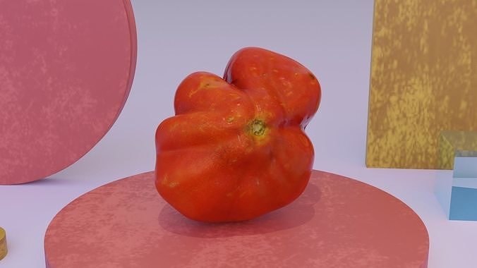 Tomato 04 Low-poly 3D model 3