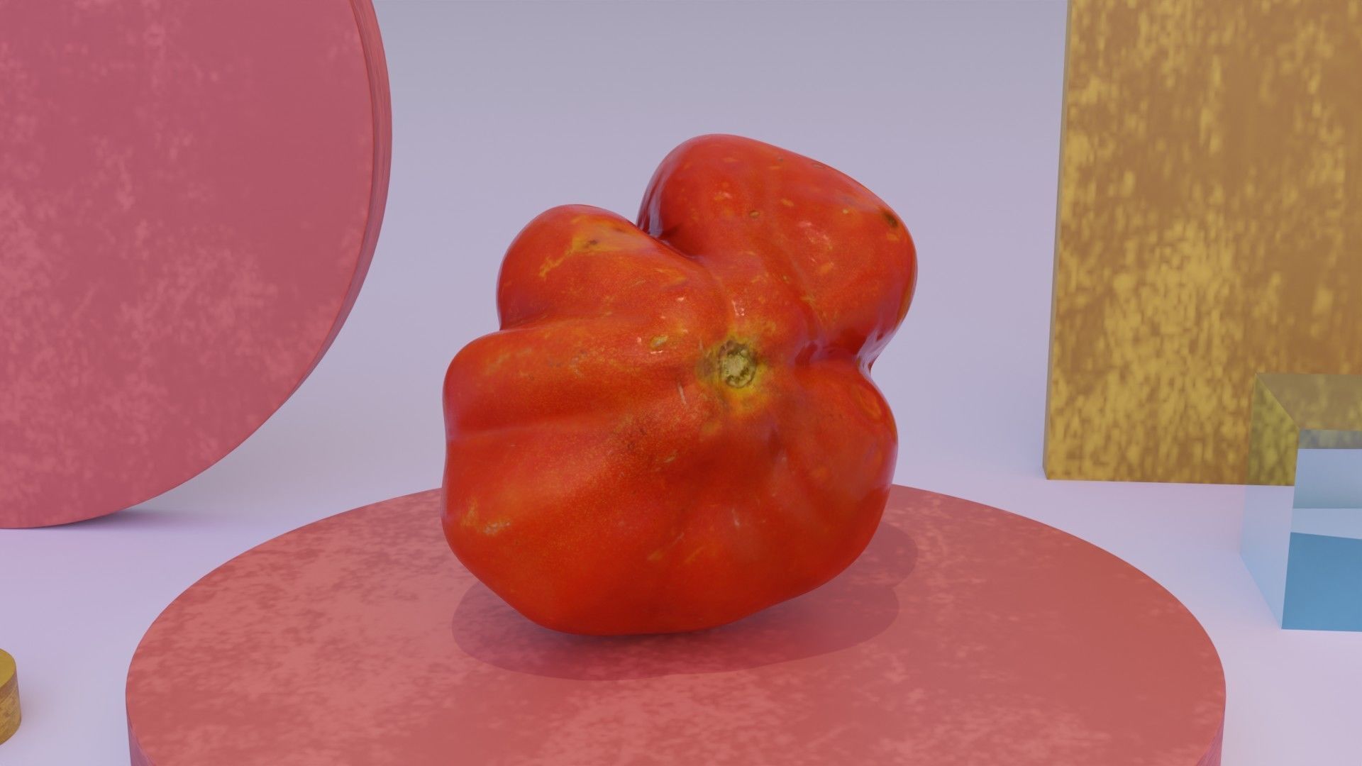 Tomato 04 Low-poly 3D model_2