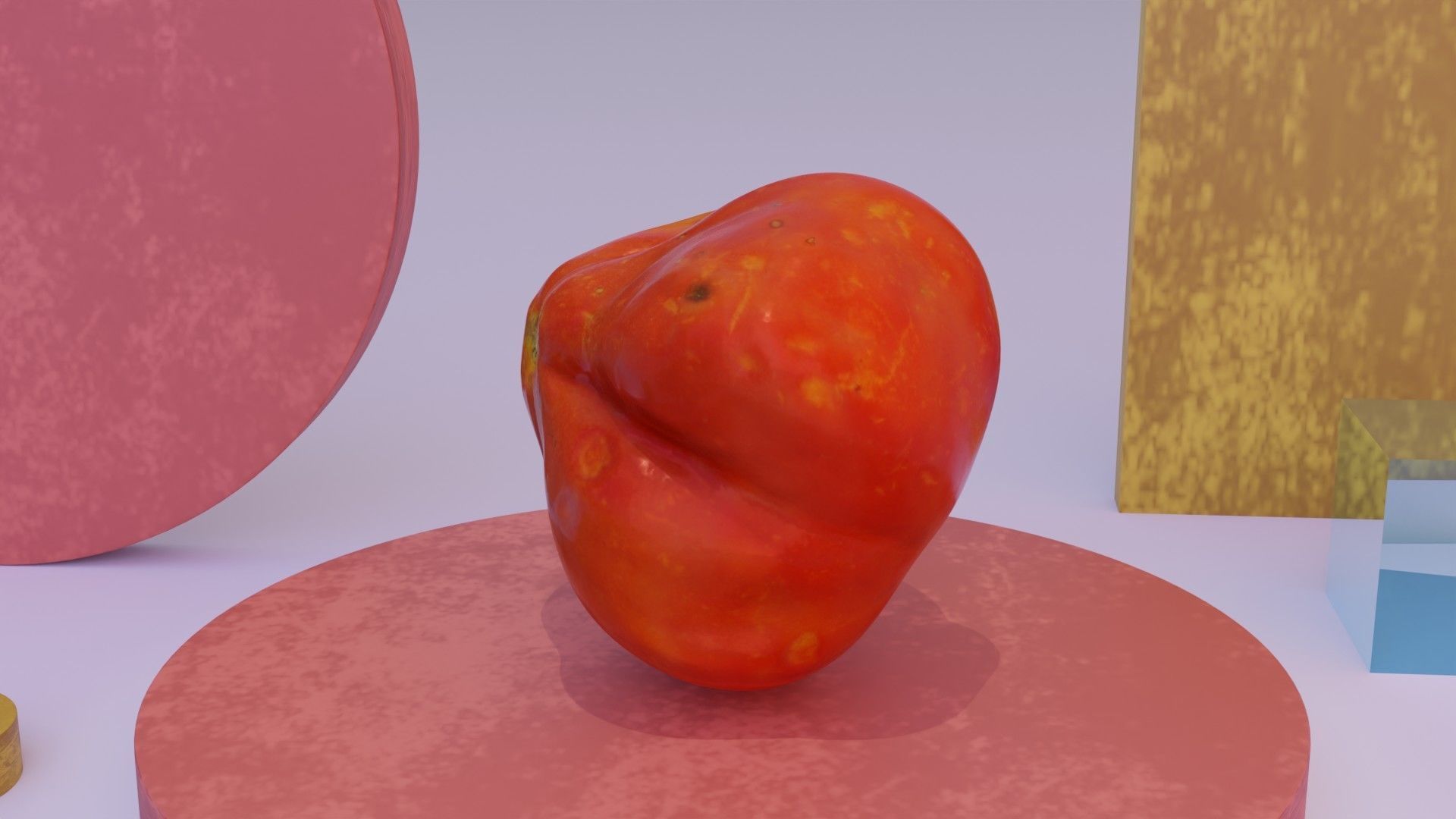 Tomato 04 Low-poly 3D model_9