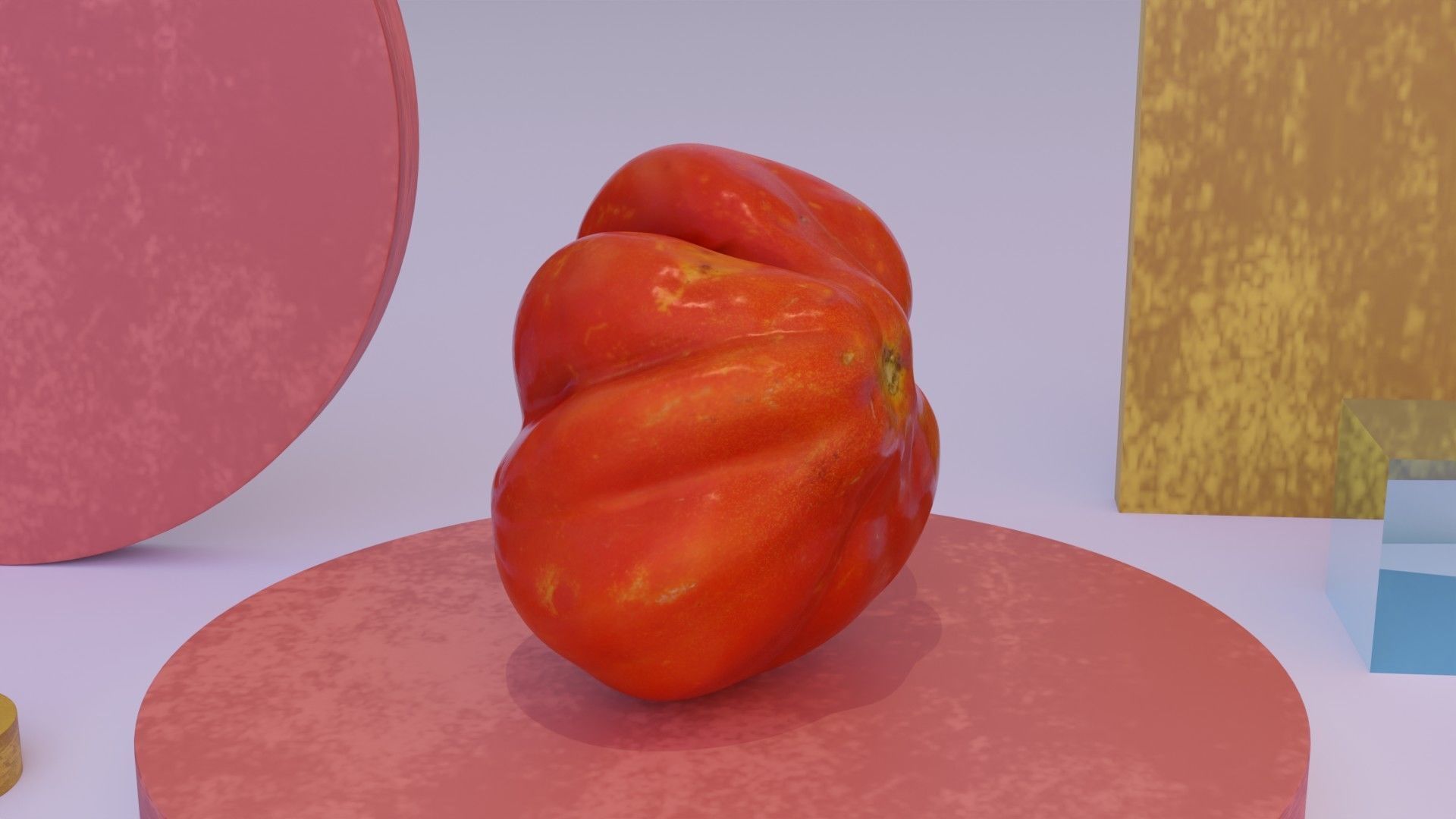 Tomato 04 Low-poly 3D model_3
