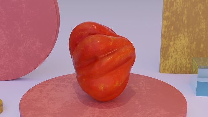 Tomato 04 Low-poly 3D model 5
