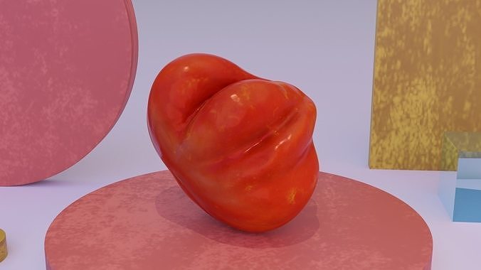 Tomato 04 Low-poly 3D model 6