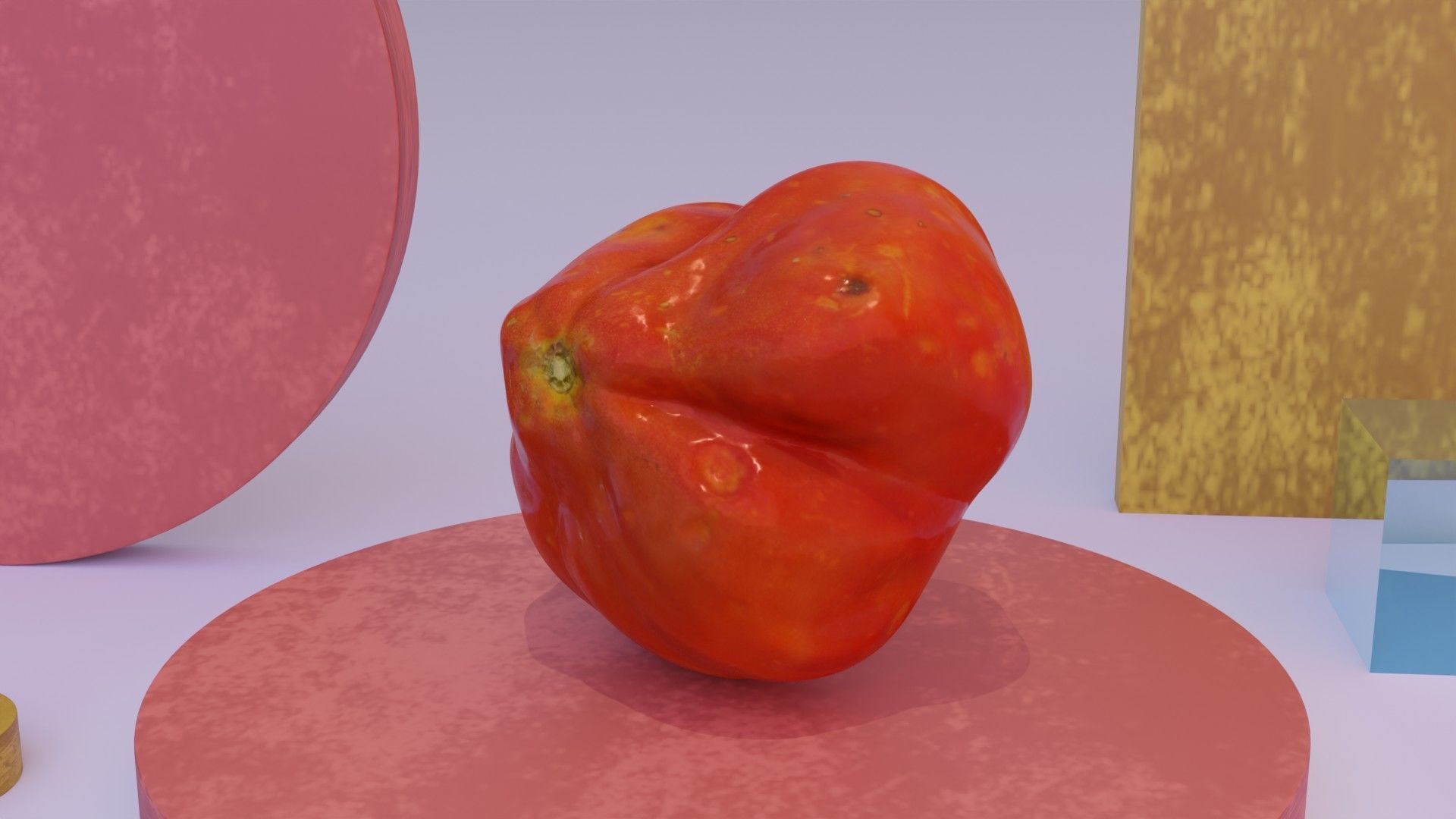 Tomato 04 Low-poly 3D model_10