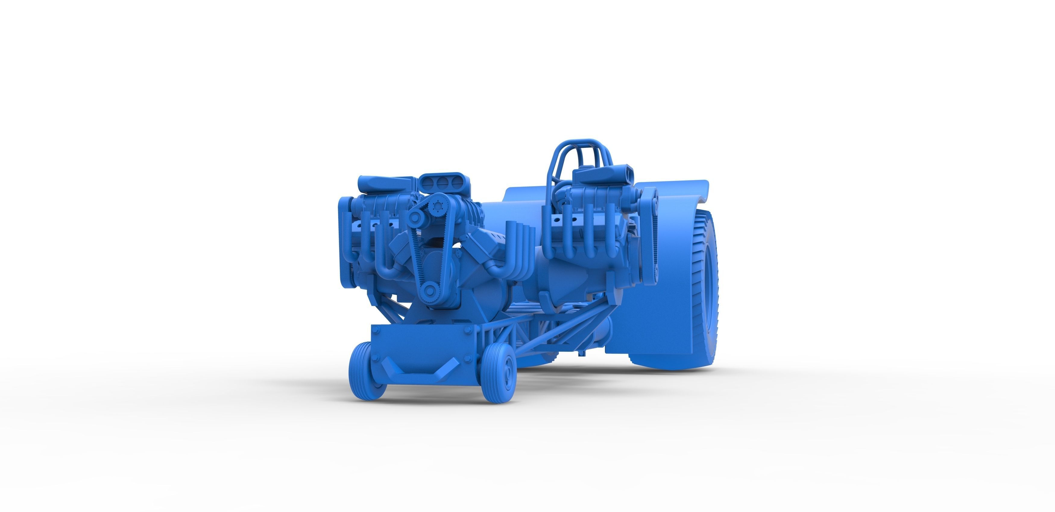 Pulling tractor with 3 V8 Version 5 Scale 1 to 25 3D print model_17