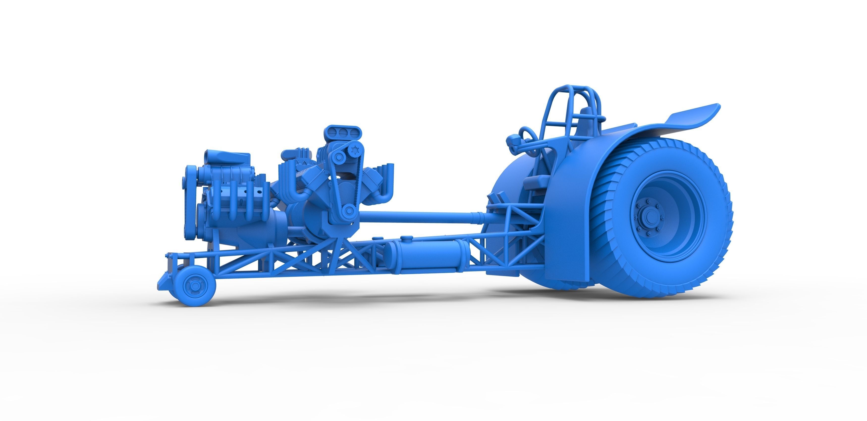 Pulling tractor with 3 V8 Version 5 Scale 1 to 25 3D print model_15