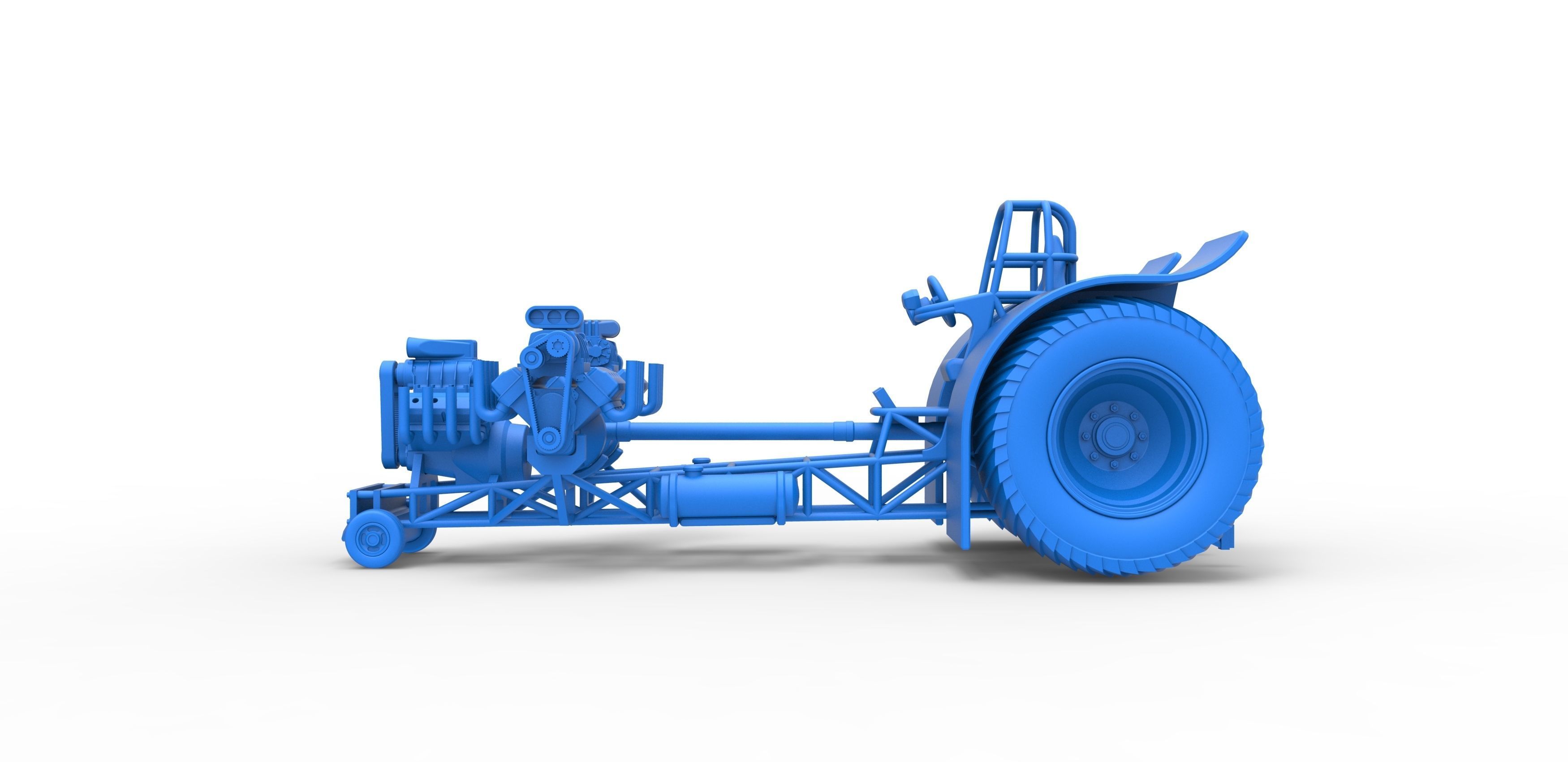 Pulling tractor with 3 V8 Version 5 Scale 1 to 25 3D print model_20