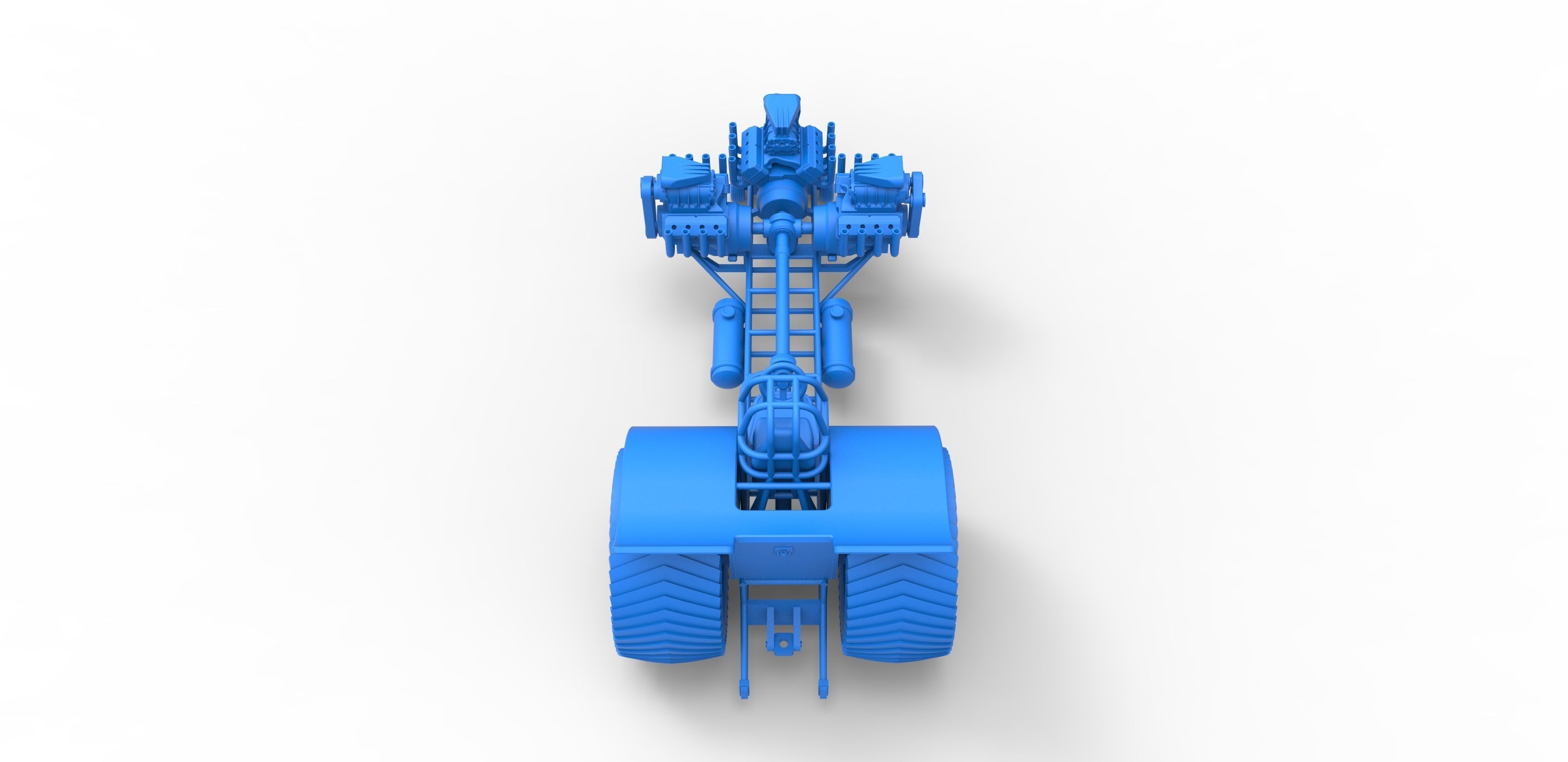 Pulling tractor with 3 V8 Version 5 Scale 1 to 25 3D print model_25