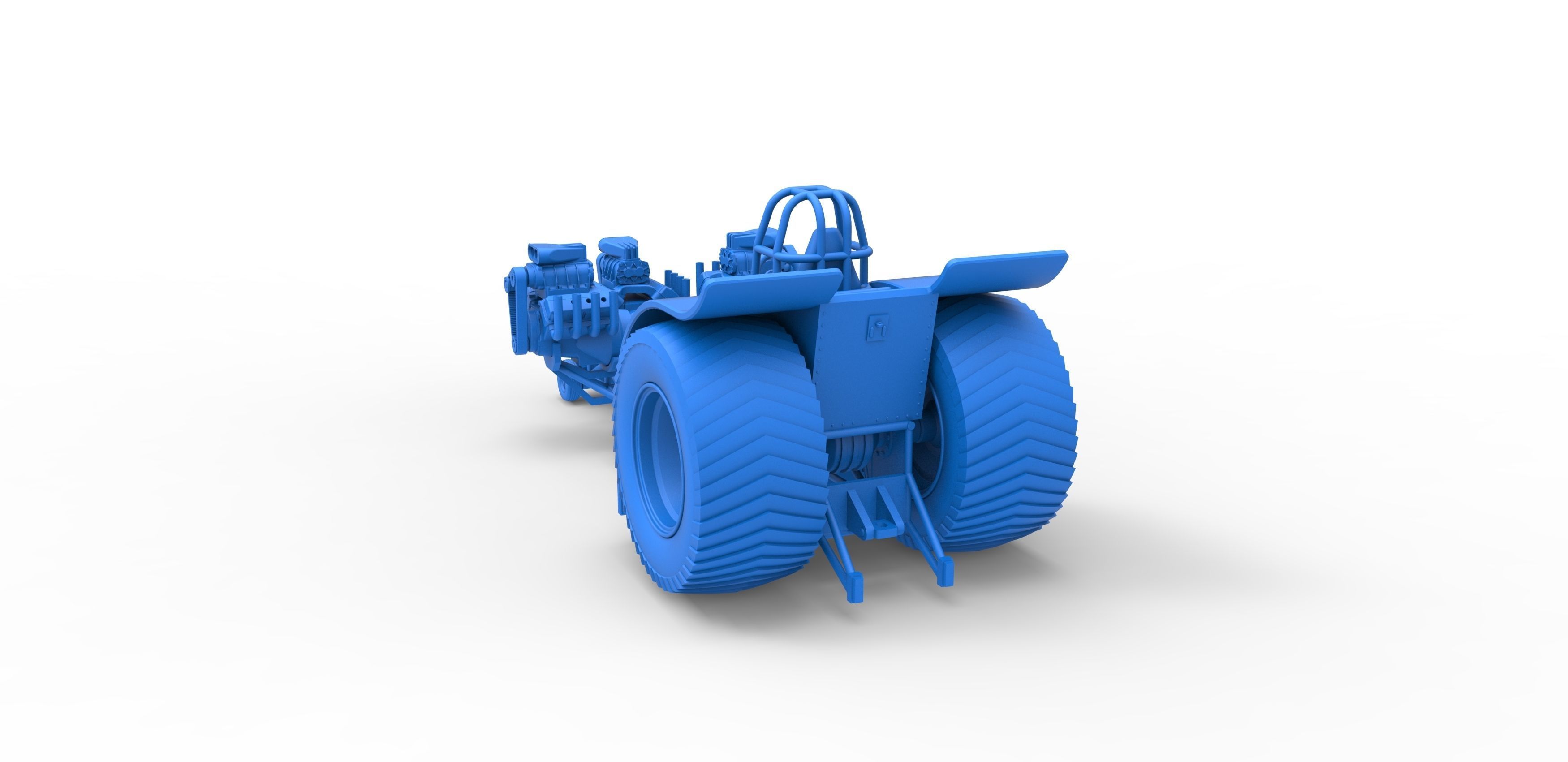 Pulling tractor with 3 V8 Version 5 Scale 1 to 25 3D print model_24