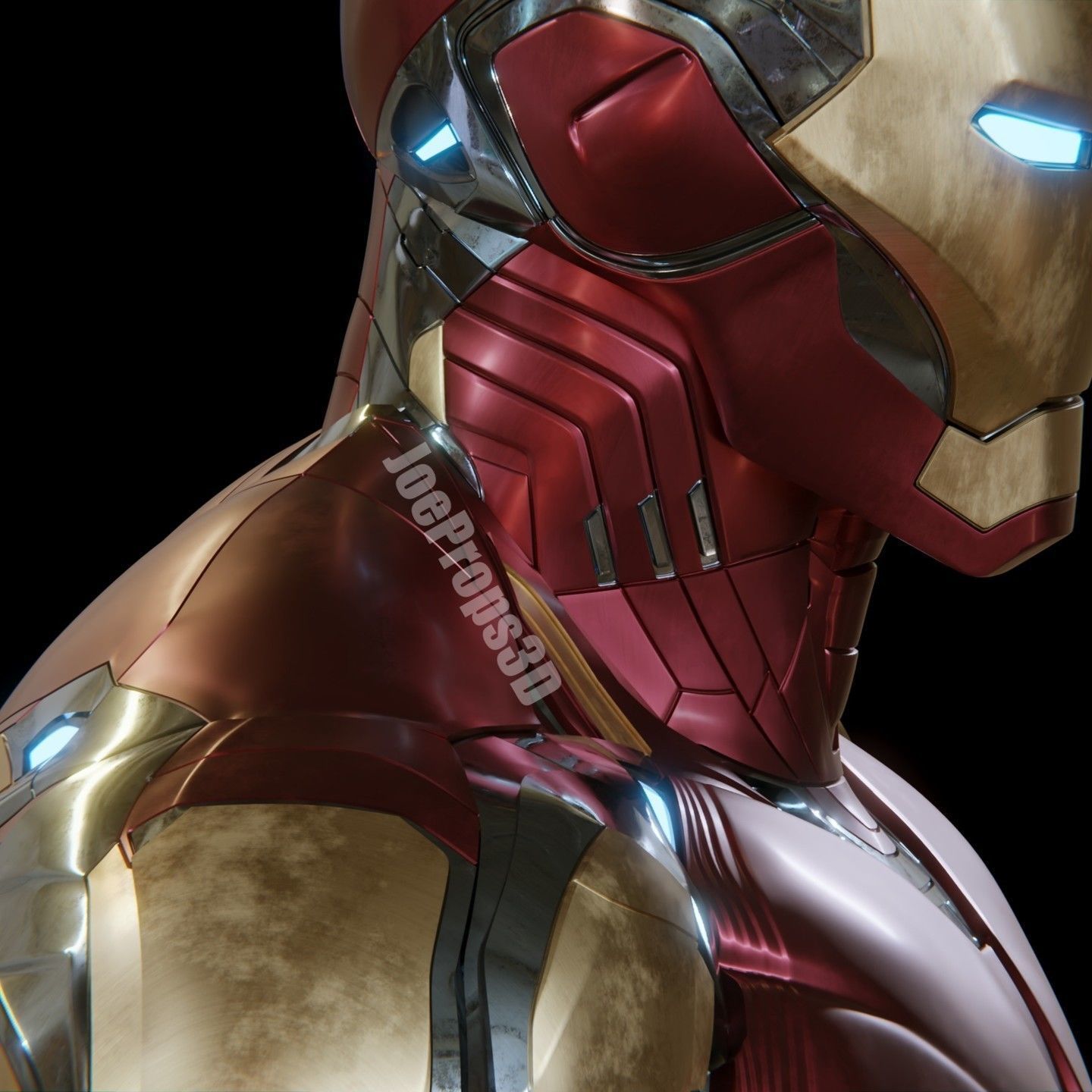 FREE Highly Accurate Iron Man Mark 85 Bust STL Avengers Endgame Free 3D print model_3