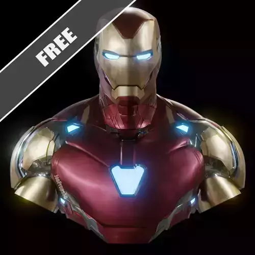 FREE Highly Accurate Iron Man Mark 85 Bust STL Avengers Endgame