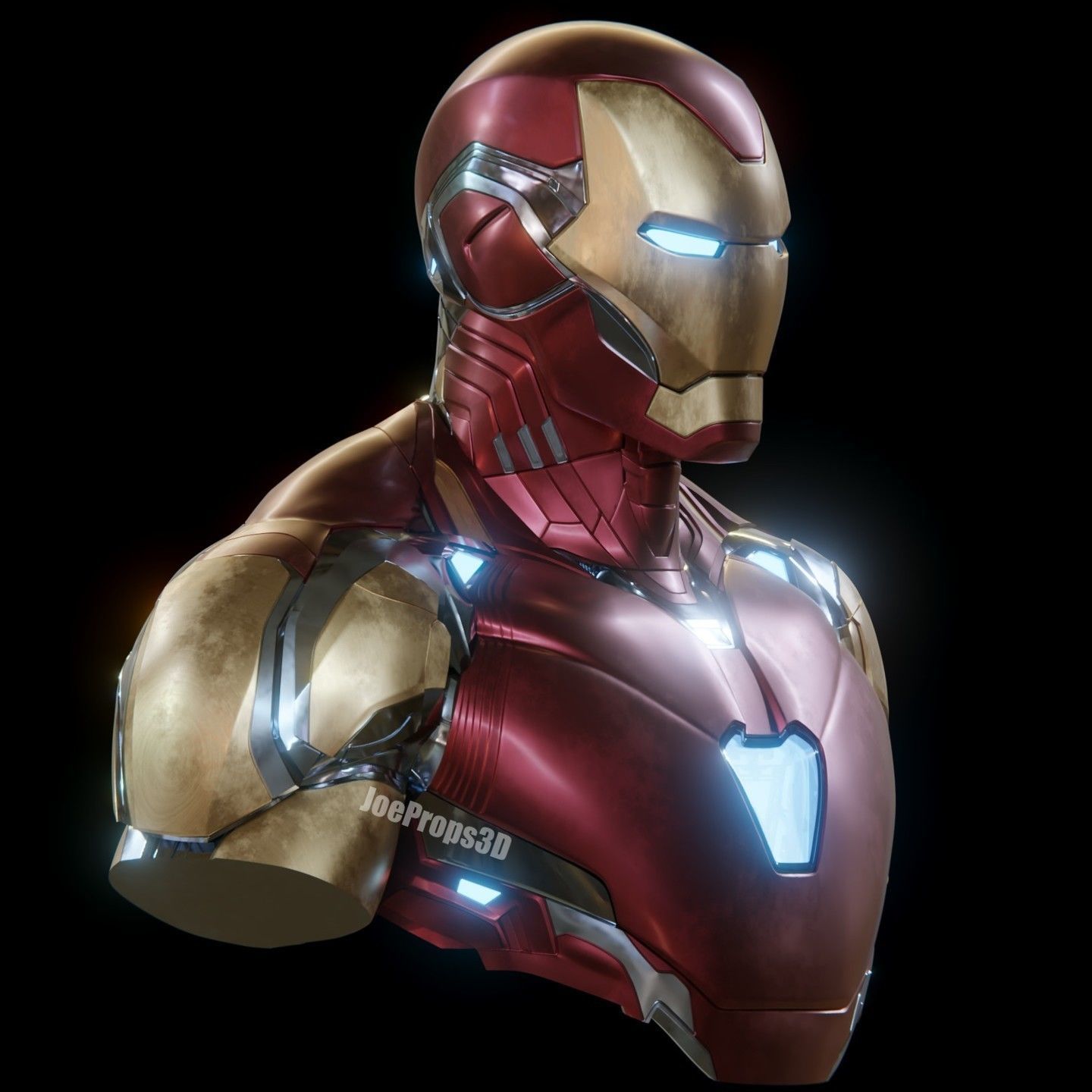 FREE Highly Accurate Iron Man Mark 85 Bust STL Avengers Endgame Free 3D print model_1