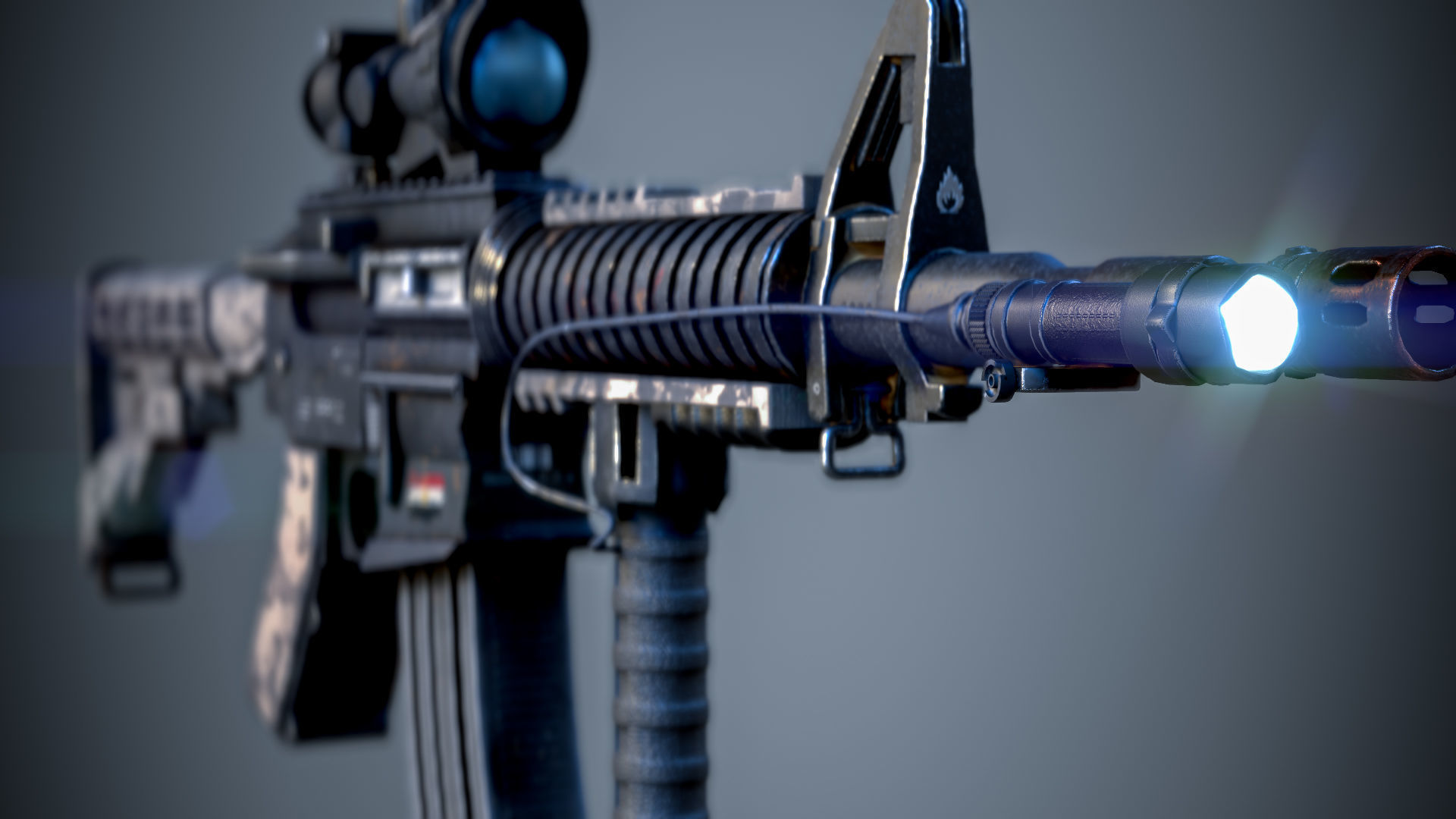 M4A1 Carbine assault rifle Free 3D model_2