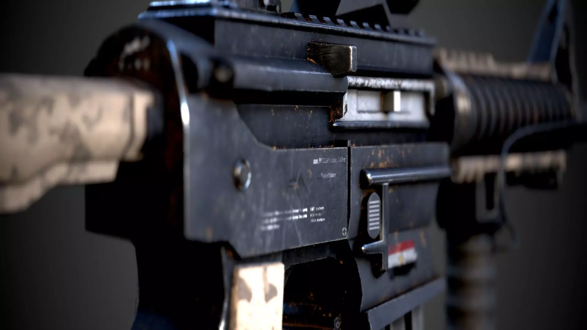 M4A1 Carbine assault rifle Free 3D model_0