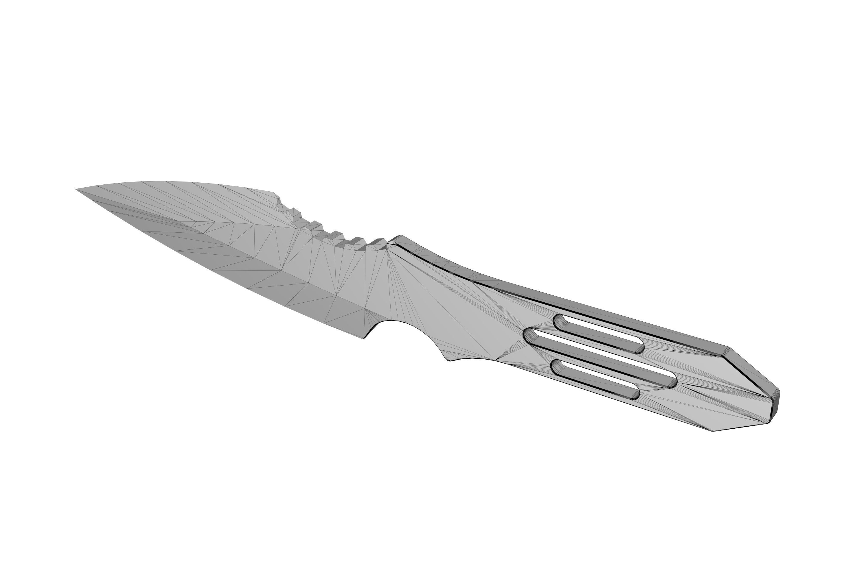 Throwing knife 3D print model_5