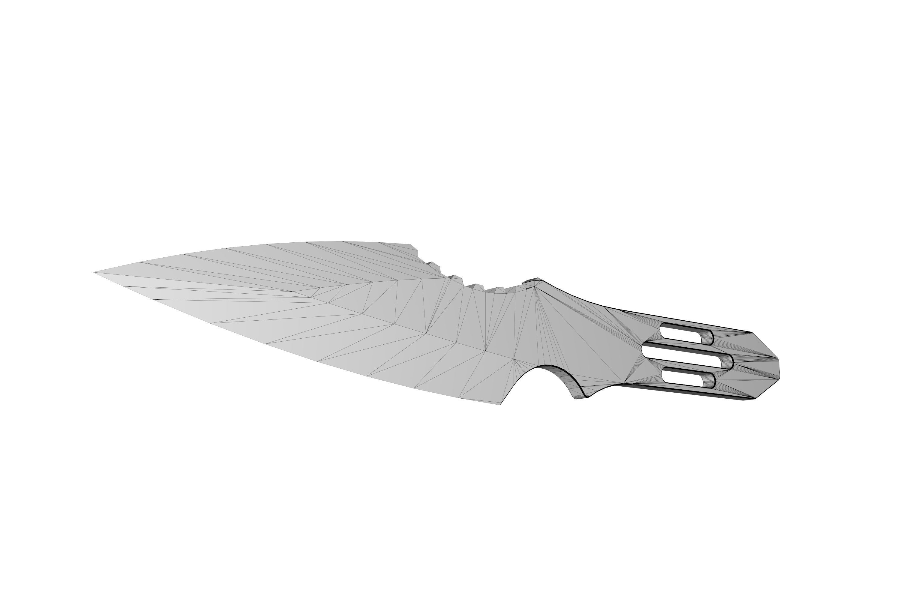 Throwing knife 3D print model_4