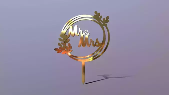 Mr and Mrs Wedding Cake Topper