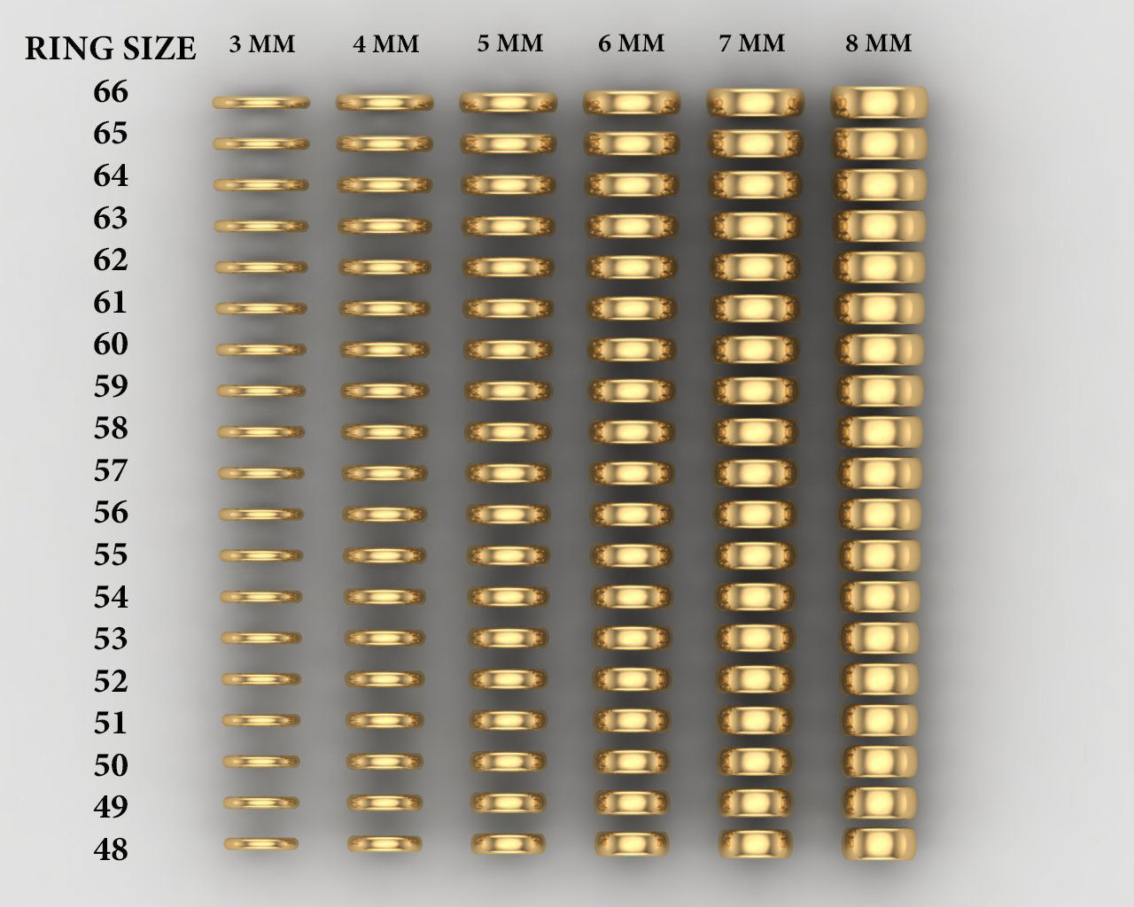 Pack of 114 rings in all sizes and widths 31-MWC 3D print model_4