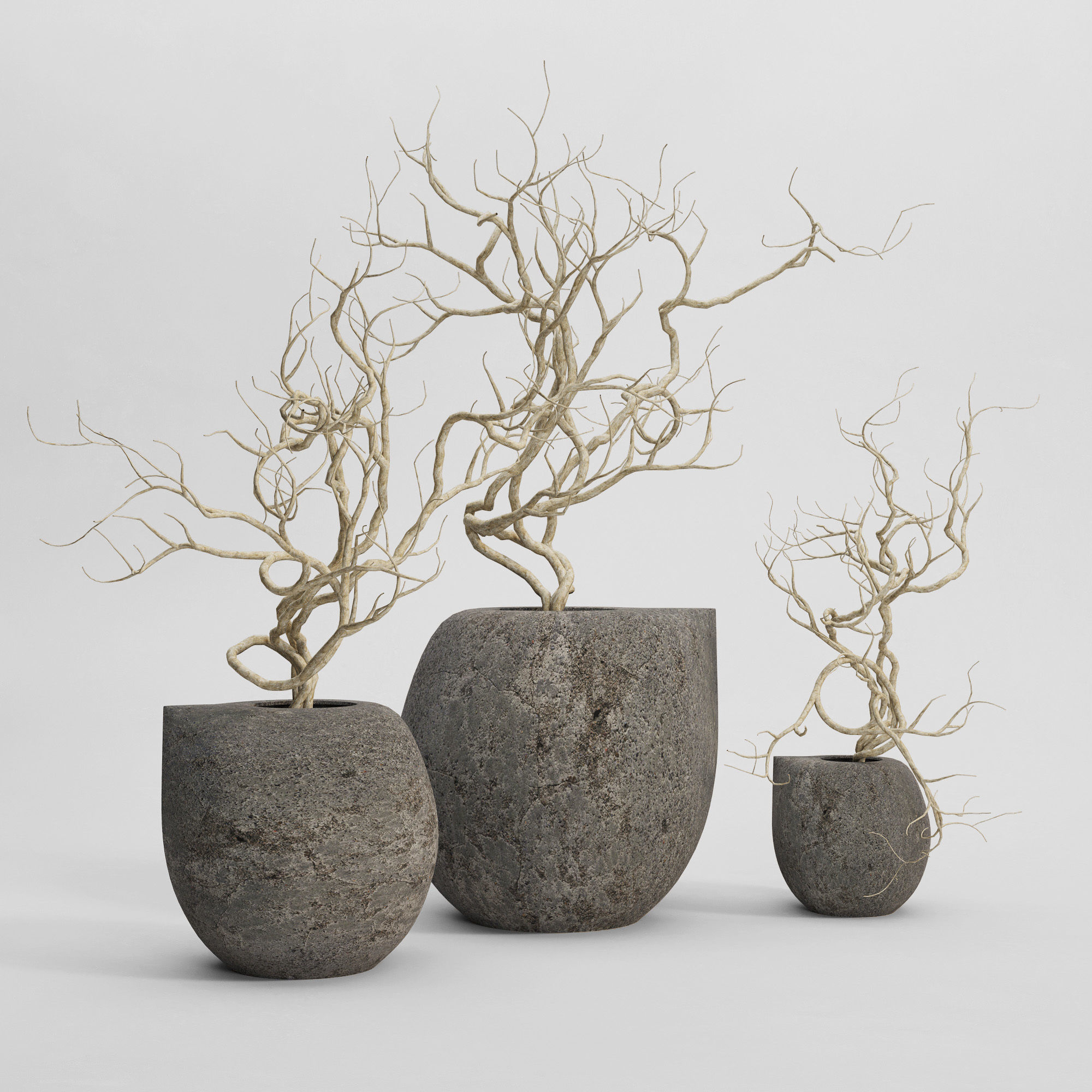 Nib Vases Branch 3D model_3