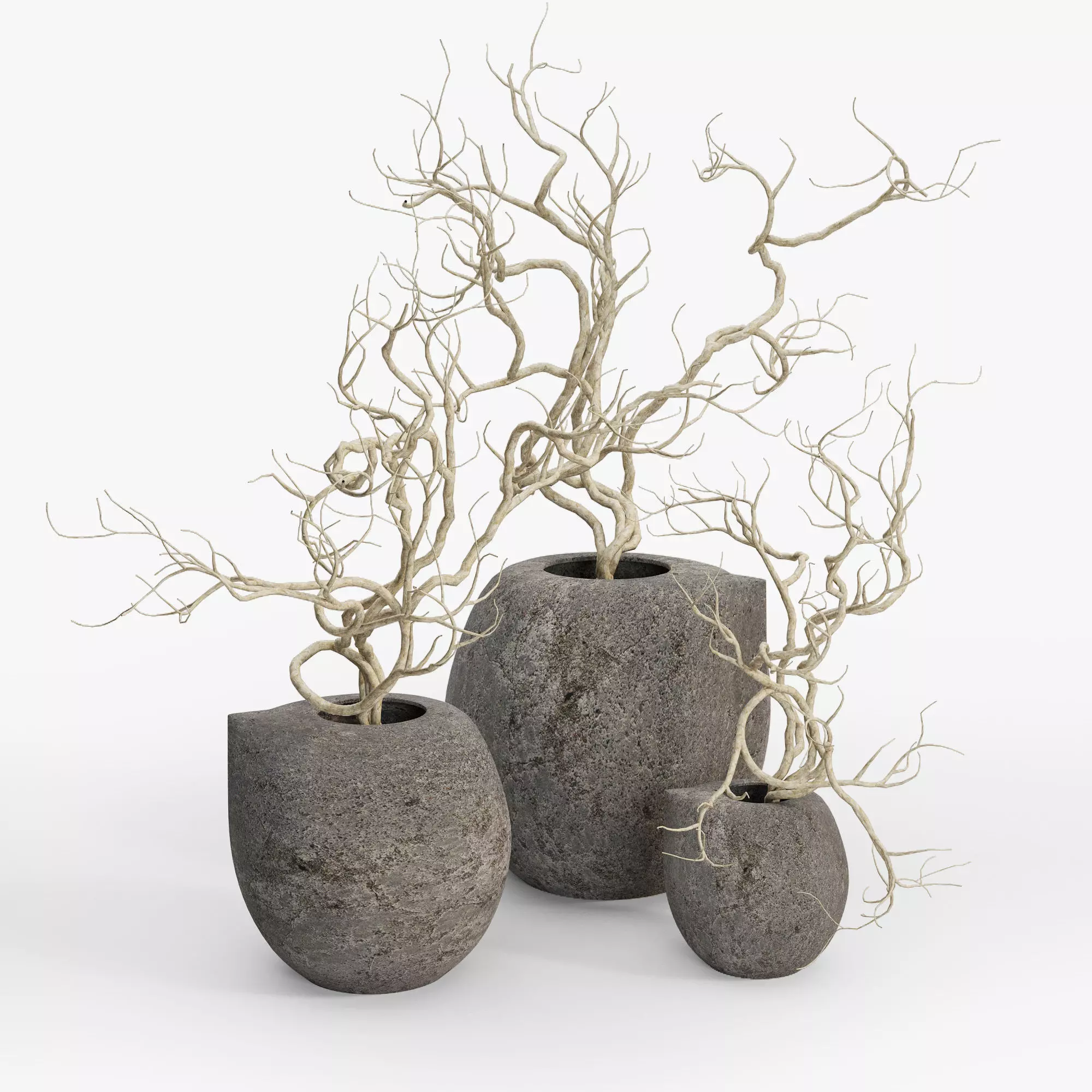 Nib Vases Branch 3D model_0