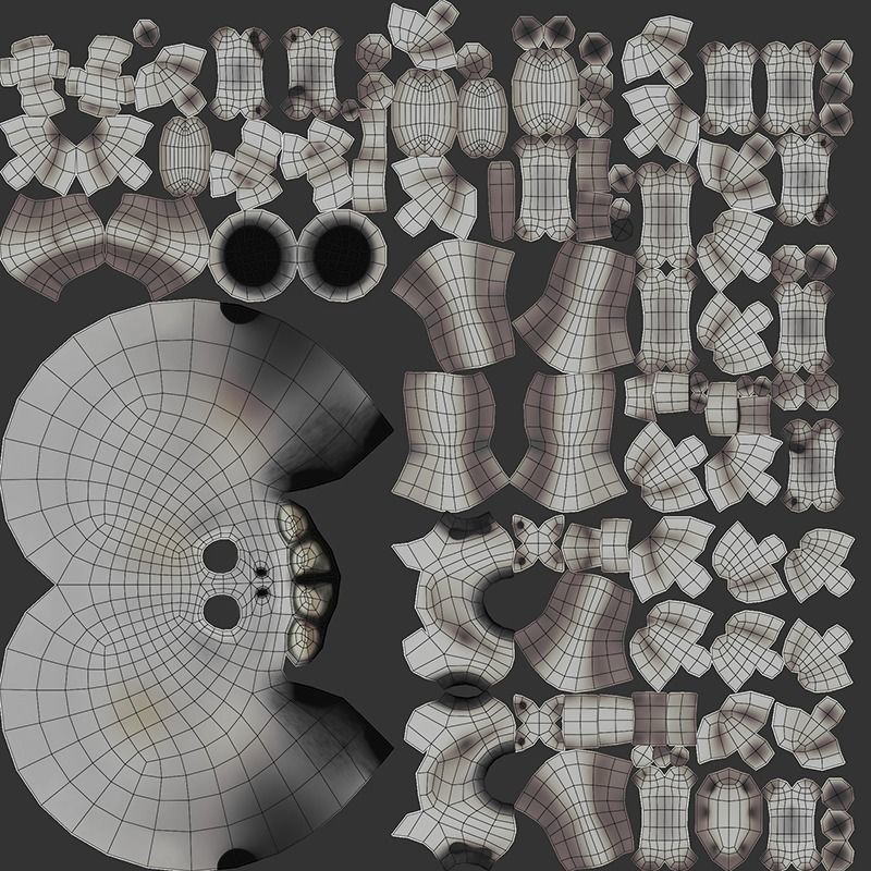 Cartoon Skeleton - Game Ready Low-poly 3D model_12