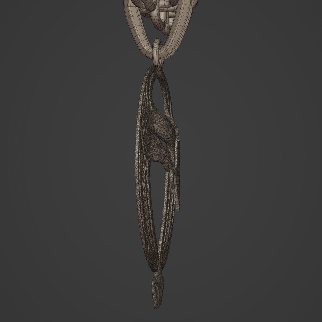 Eagle Stylized Pendant Amulet Necklace 3D print model_16