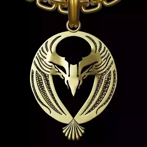 Eagle Stylized Pendant Amulet Necklace 3D print model