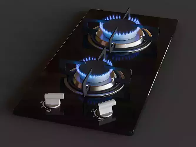 Gas Stove Cooktop 3D model