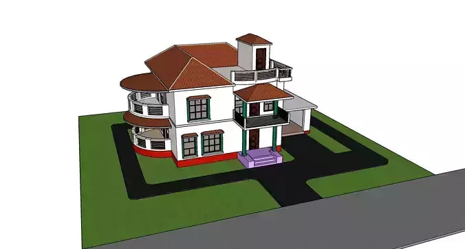 A House 3d model 3D model