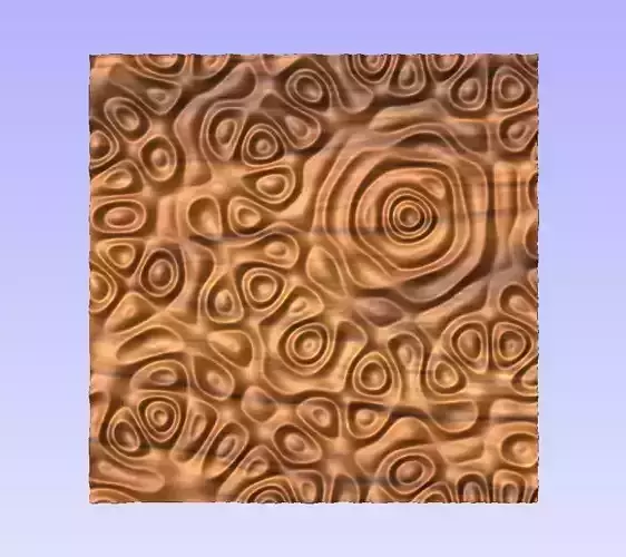 Table top with wave relief