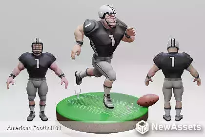 American Football Touchdown Character 01