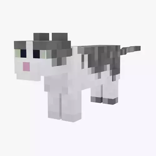 Minecraft Cat Low-poly 3D model