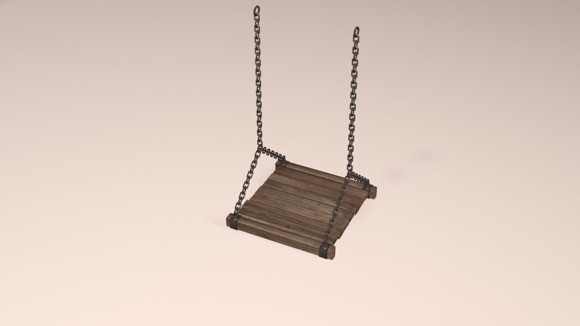 Wooden platforms modular collection Low-poly 3D model_8