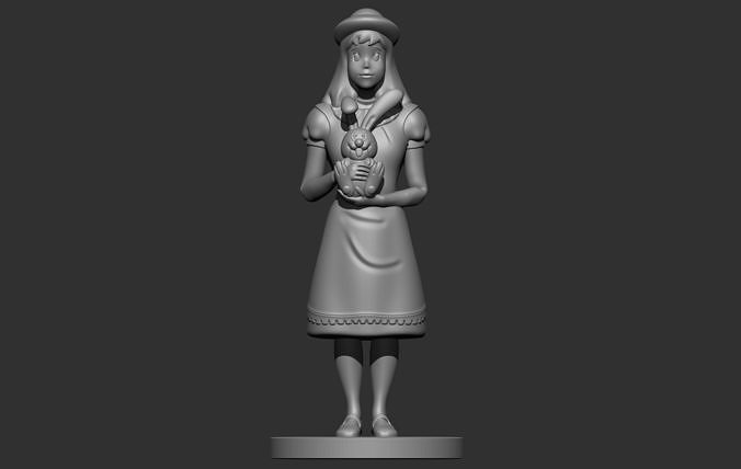 Alice In Wonderland Anime version Sculpt 3D print model