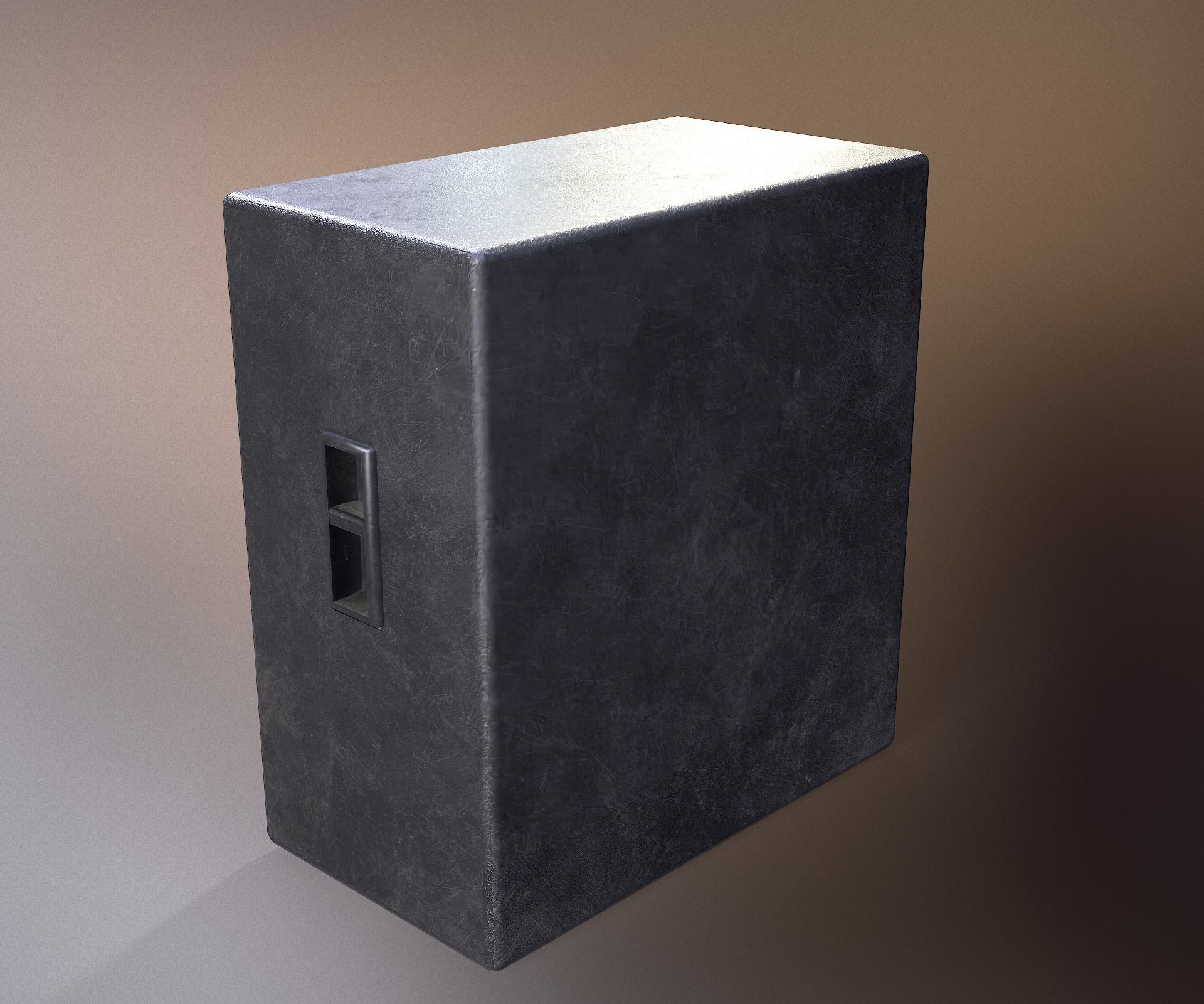 Rock Guitar with Amplifier Low-poly 3D model_36