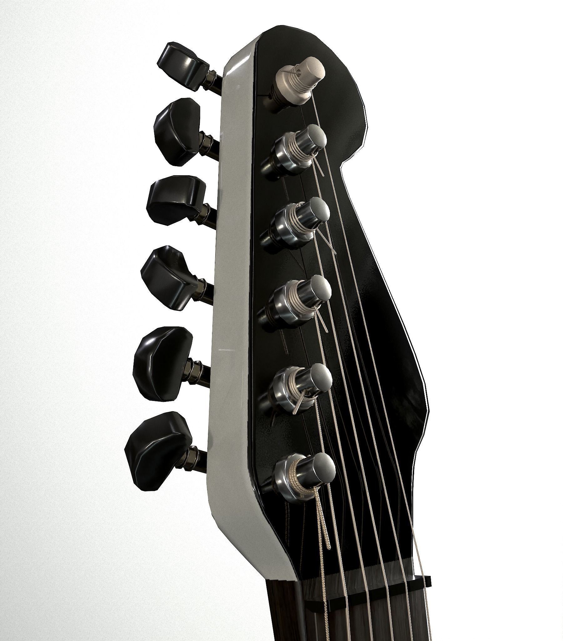 Rock Guitar with Amplifier Low-poly 3D model_15