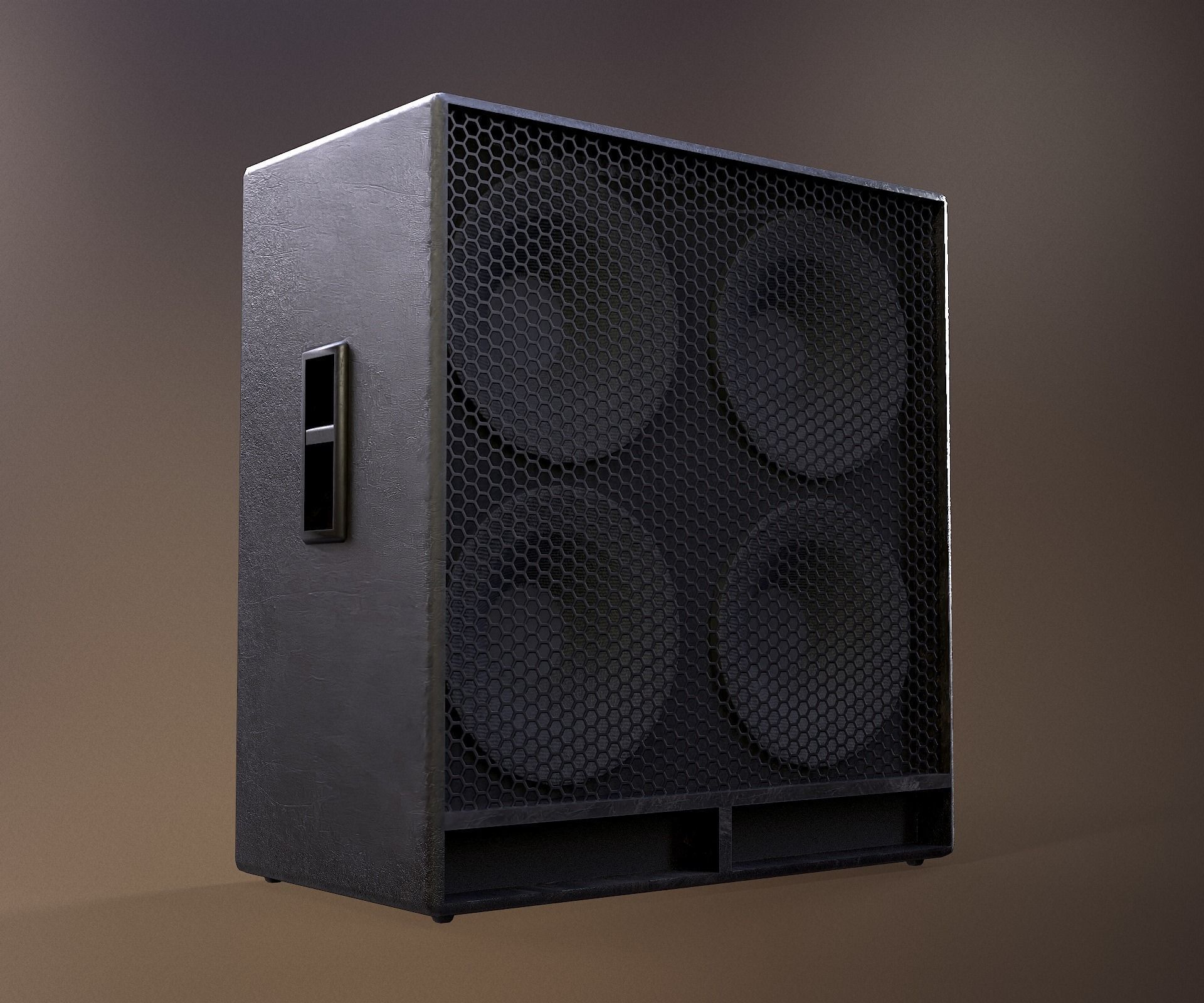 Rock Guitar with Amplifier Low-poly 3D model_33