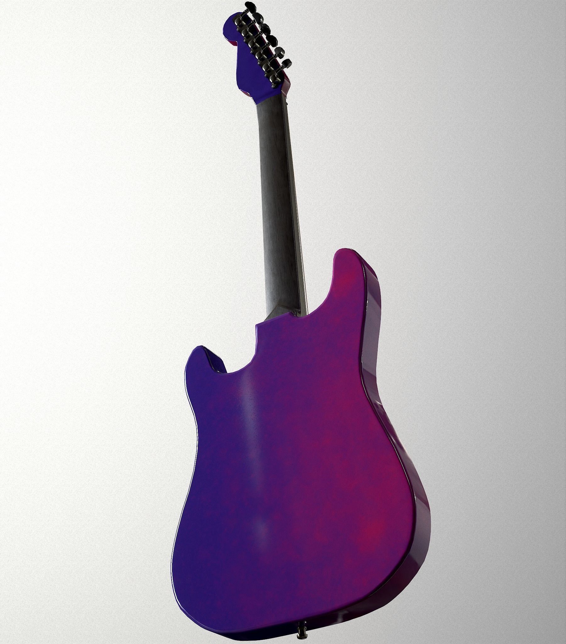 Rock Guitar with Amplifier Low-poly 3D model_21